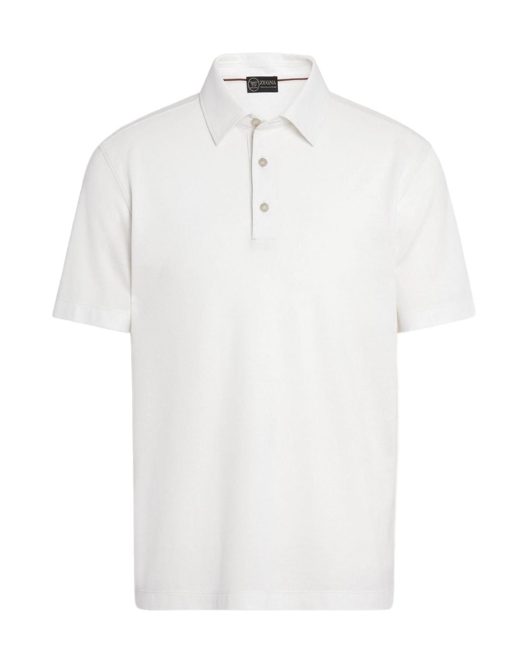 Zegna White Vellus Aureum Polo Shirt for men
