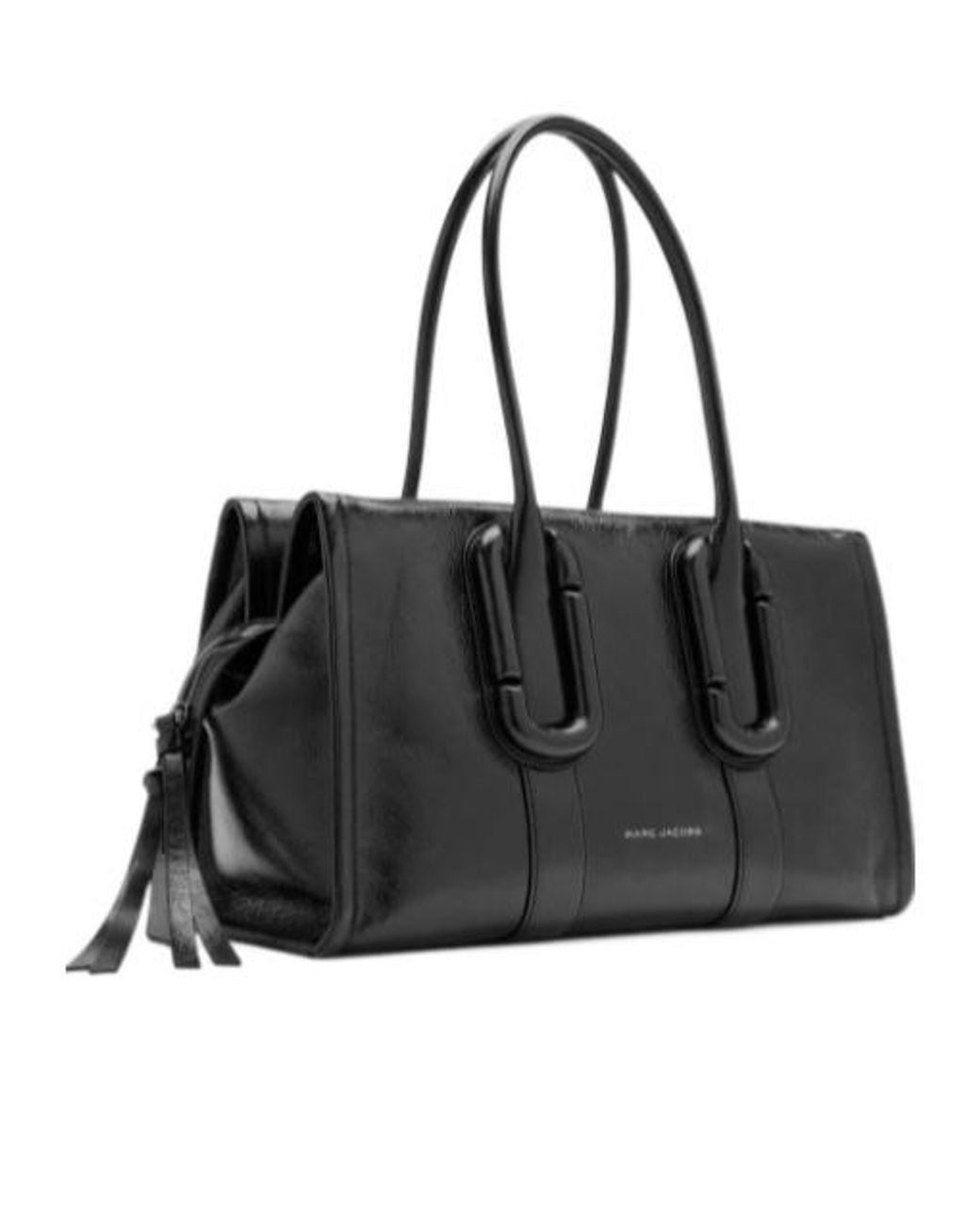 Marc Jacobs Black Top Handle Leather Tote Bag