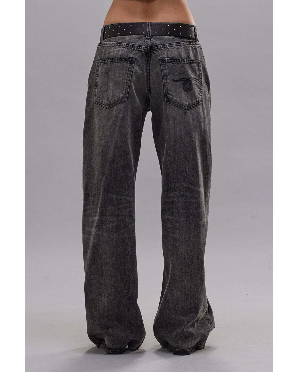 R13 Gray Darcy Loose Jean