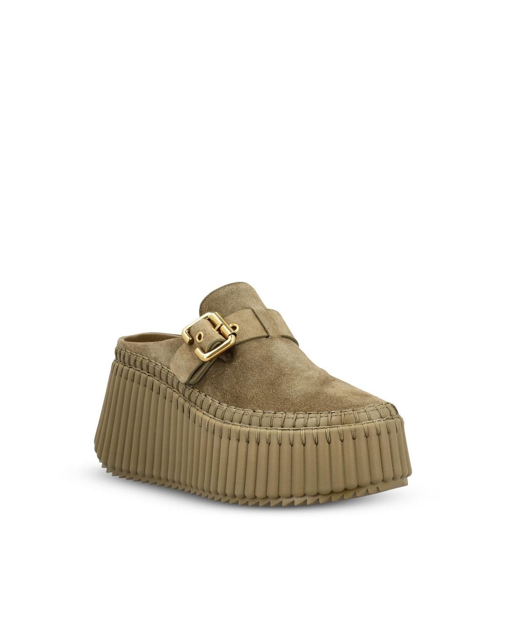 Chloé Natural Chloé Nama Platform Clogs