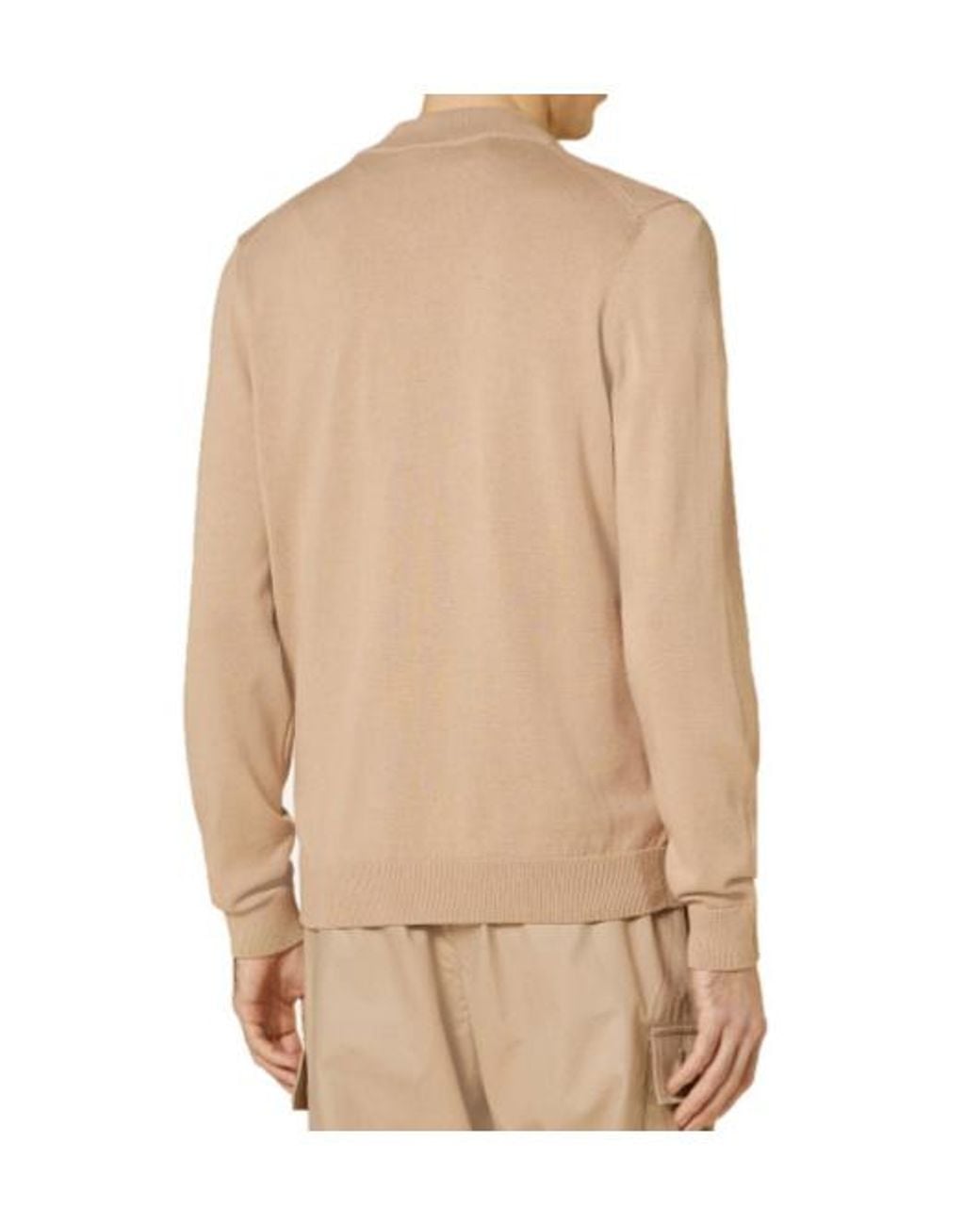 Boss Natural Zippered Cardigan for men