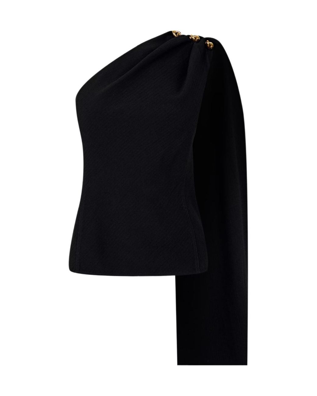 Bottega Veneta Black One-Shoulder Cover-Up
