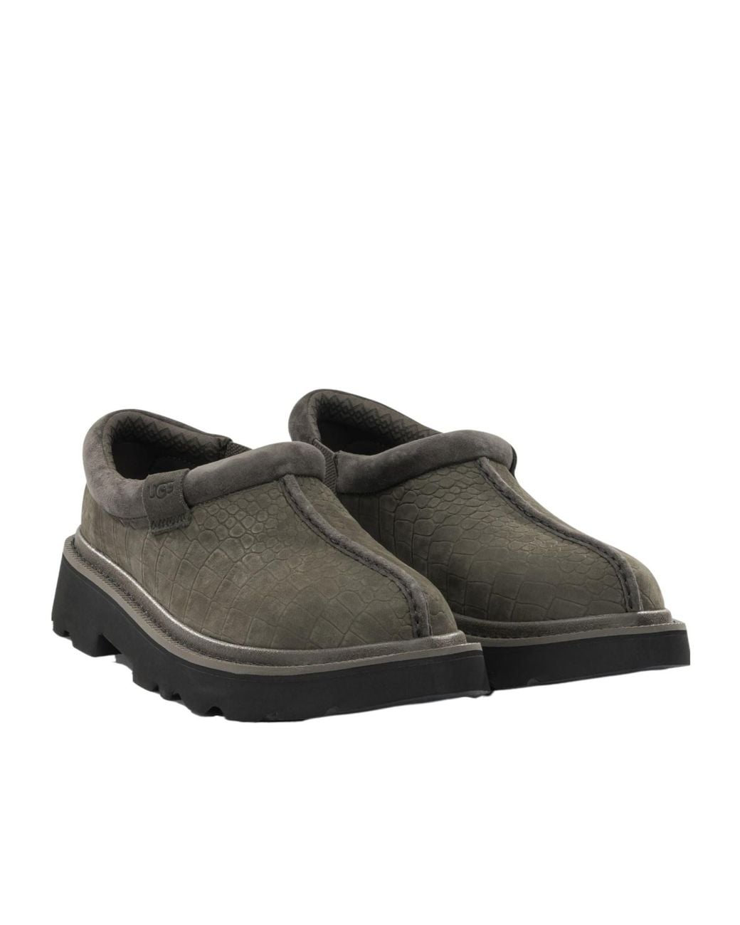 Ugg Gray Tasman Lug Embossed Loafers for men