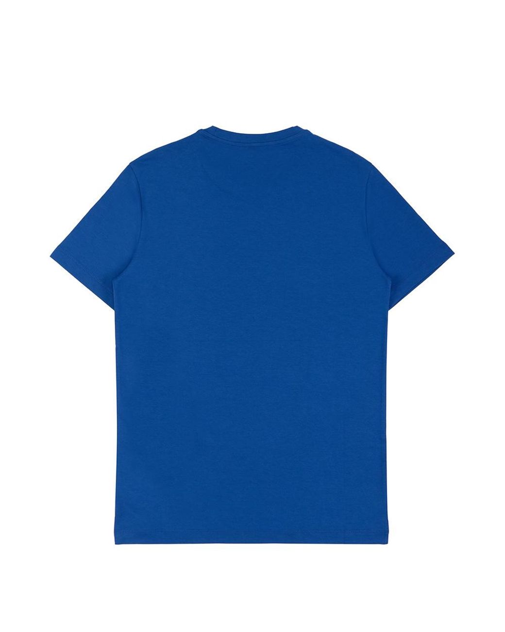 EA7 Blue Logo Printed Round Collar T-Shirt for men