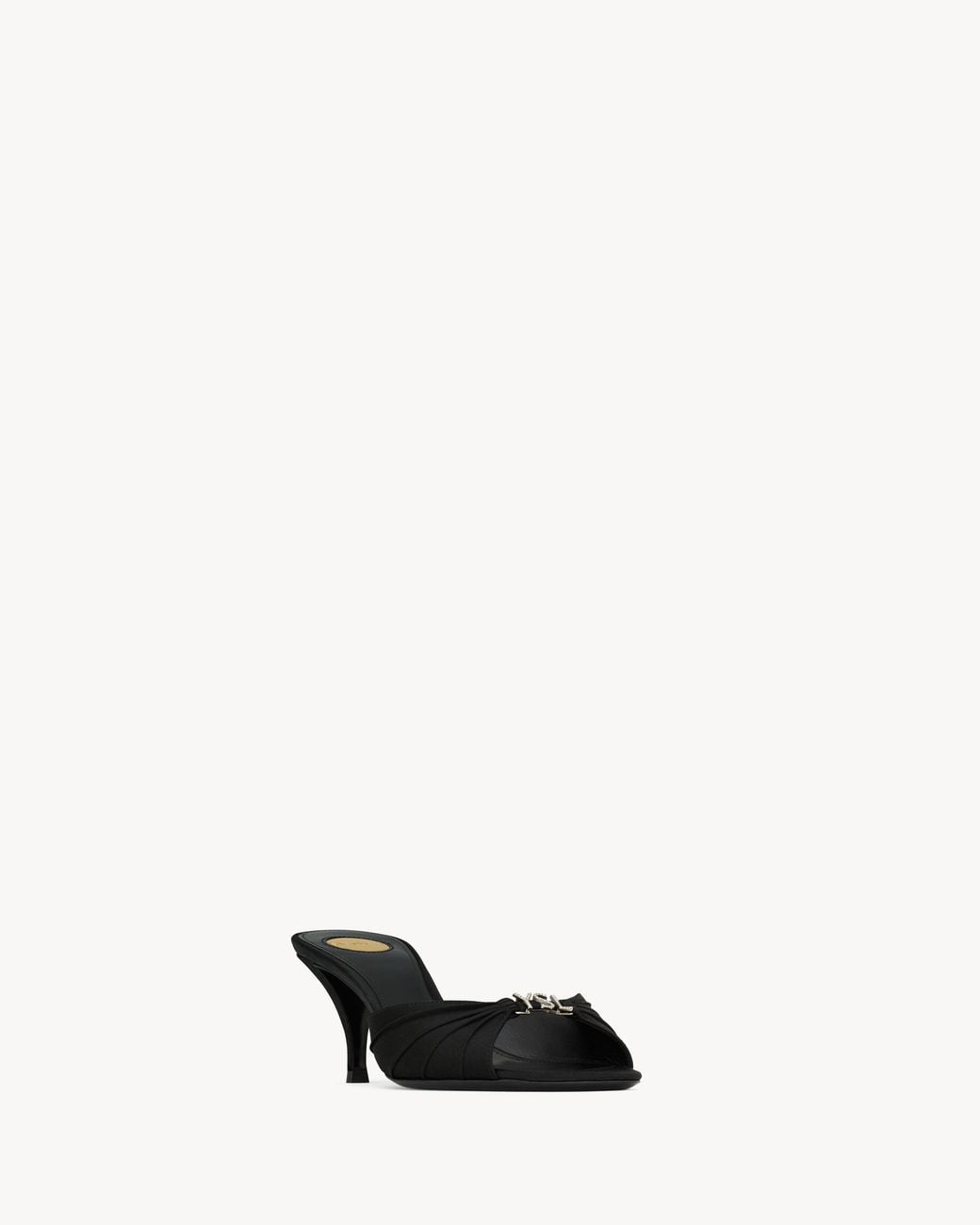 Saint Laurent Black Jerry Logo Embellished Mules