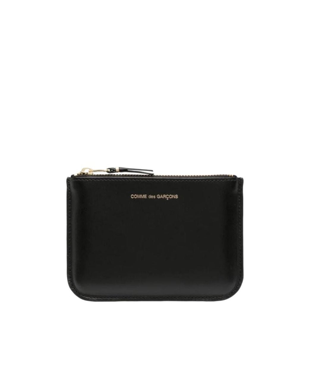Comme des Garçons Black Logo-Stamp Leather Coin Purse for men