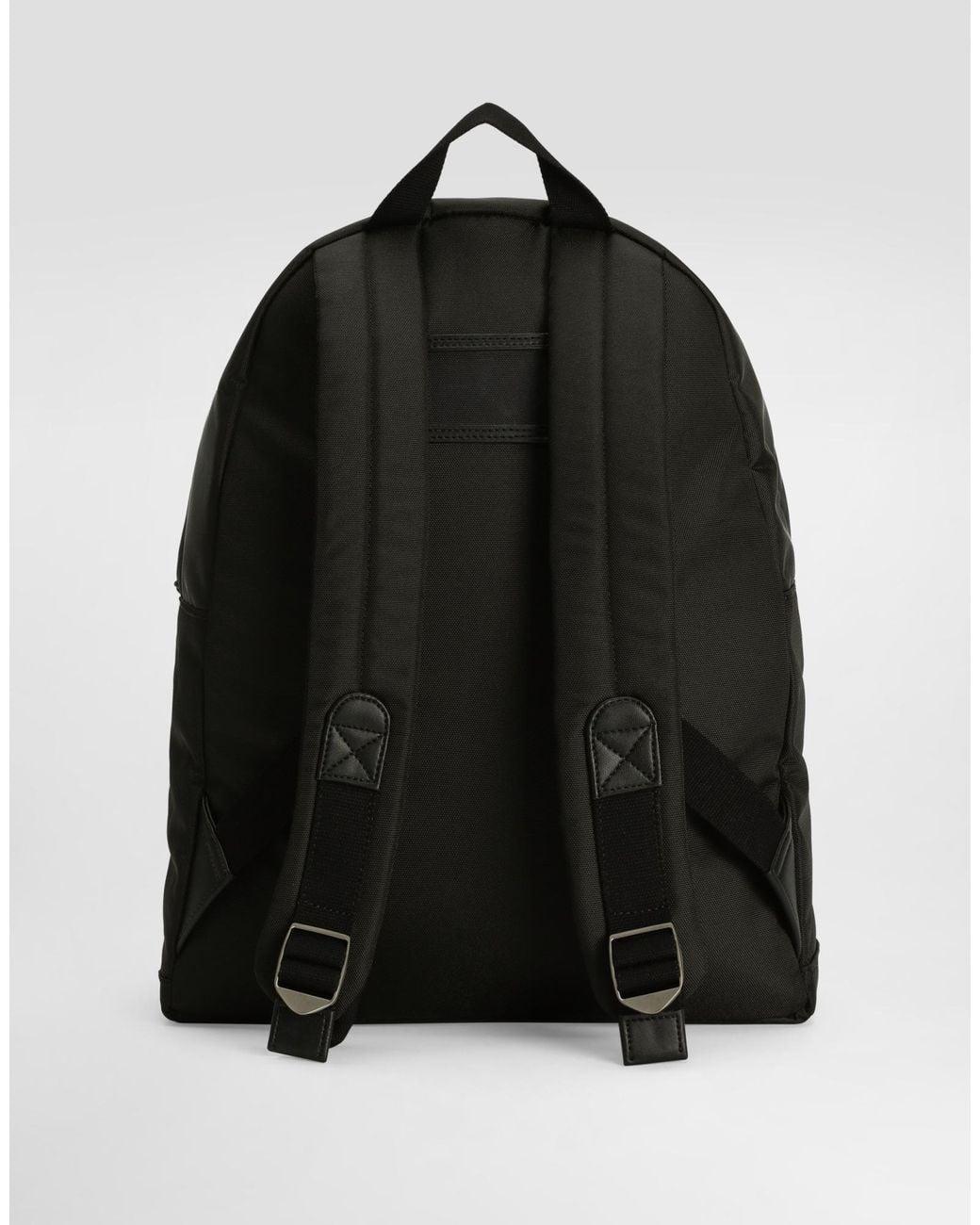 Dolce & Gabbana Black Logo-Patch Backpack