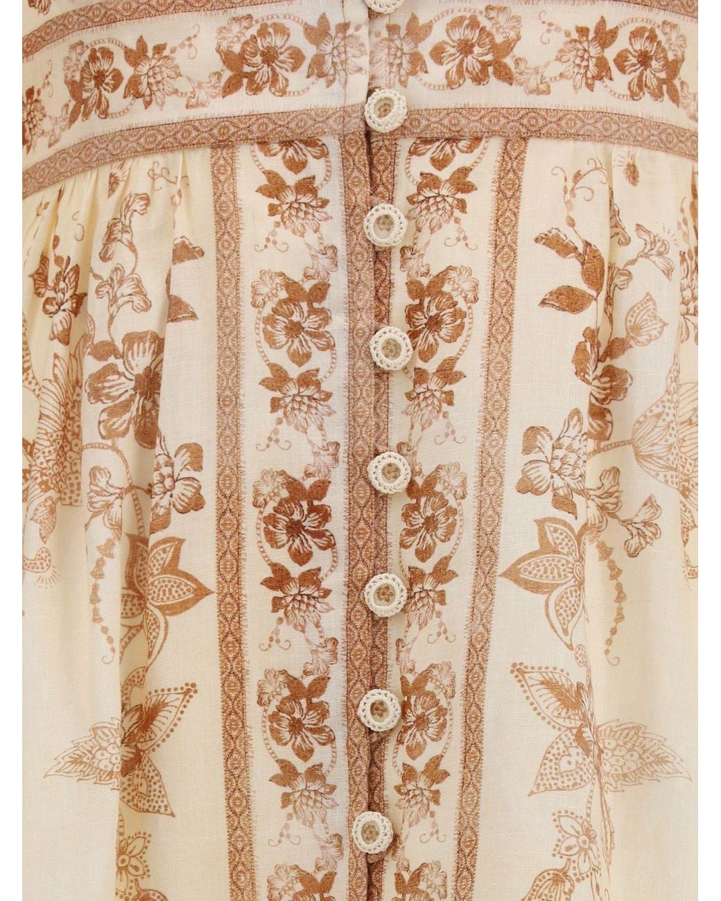 Zimmermann Pink Indra Plunge Midi Dress