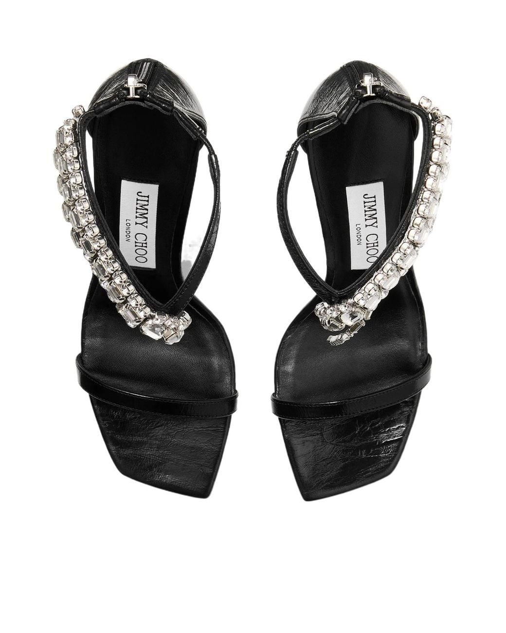 Jimmy Choo Metallic 100 Verity Embellished Strap Heeled Sandals