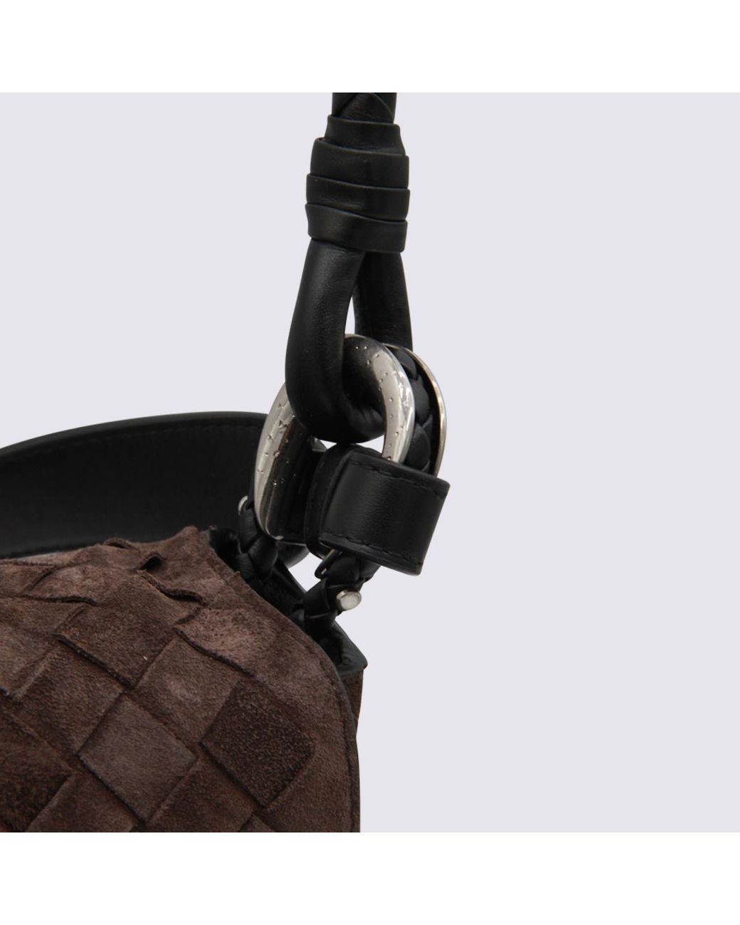 Bottega Veneta Brown Small Swing Intreccio Shoulder Bag for men