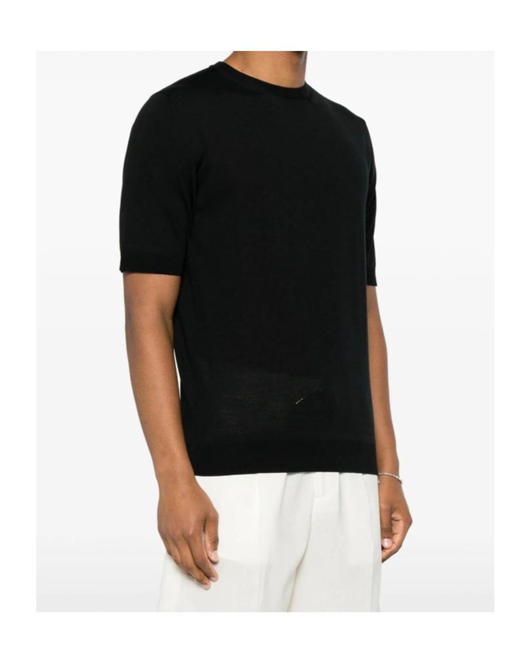 Roberto Collina Black Short-Sleeve T-Shirt for men