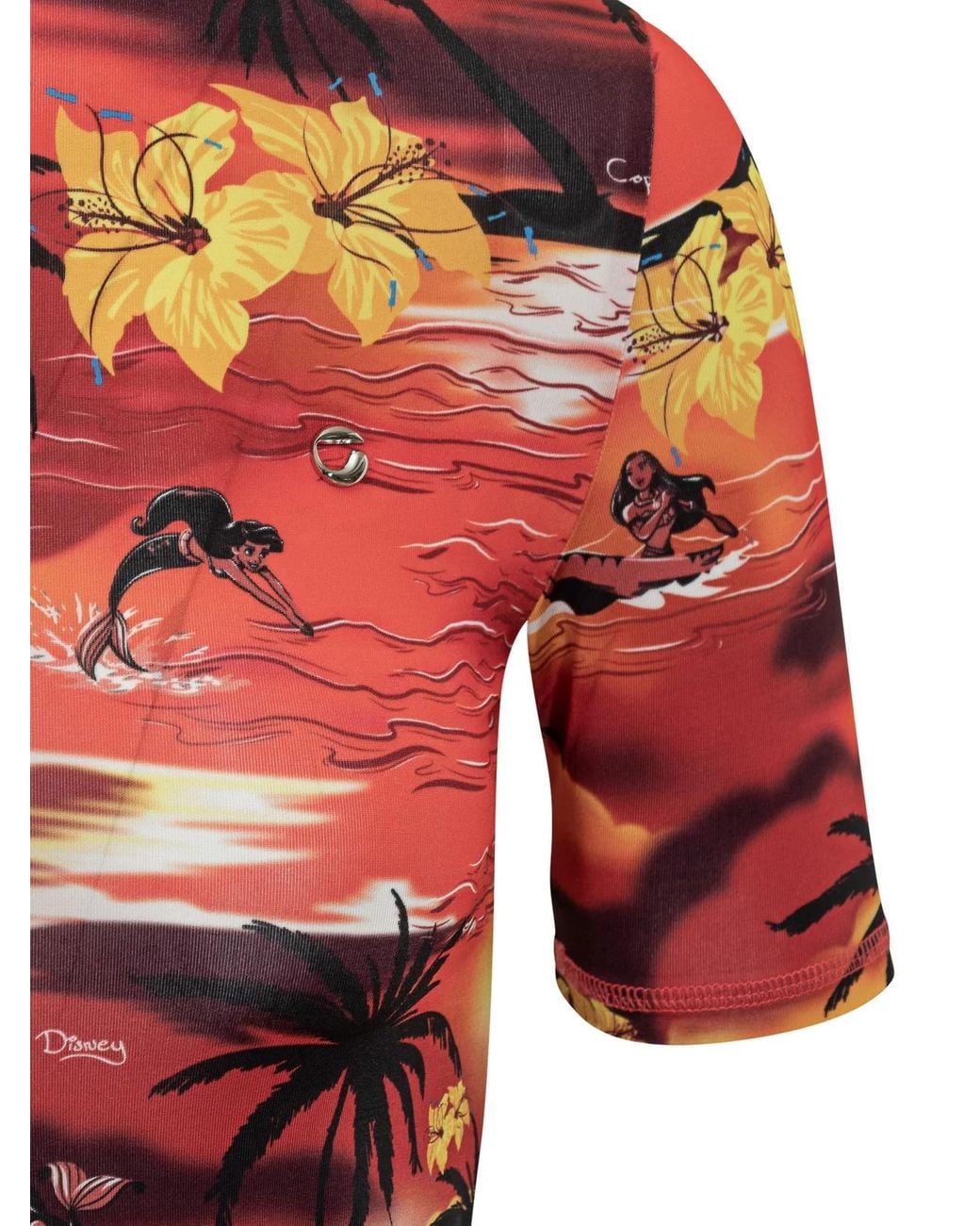 Coperni Red Turtleneck Printed T-Shirt