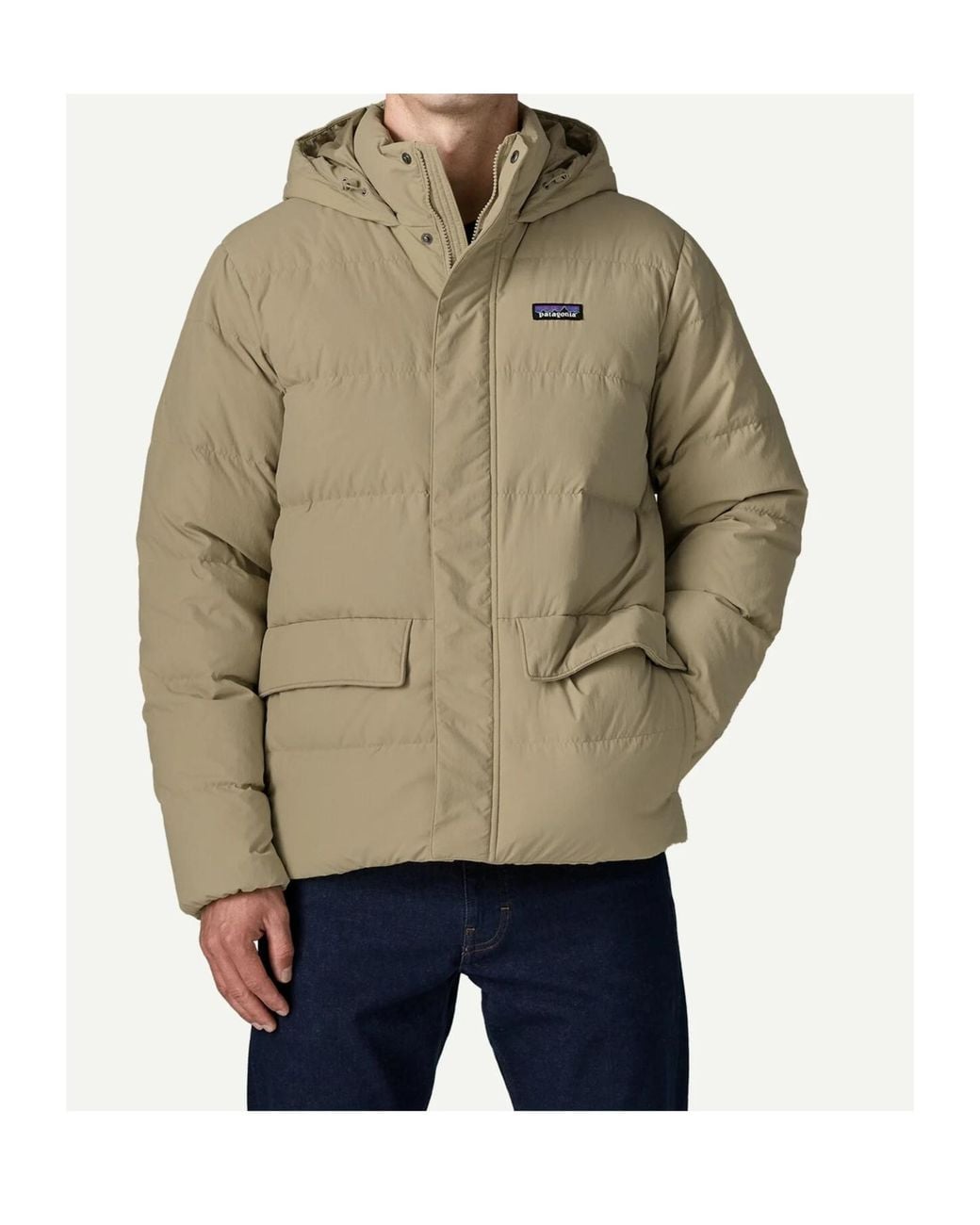 Patagonia Green Quilted Hooded Jacket for men