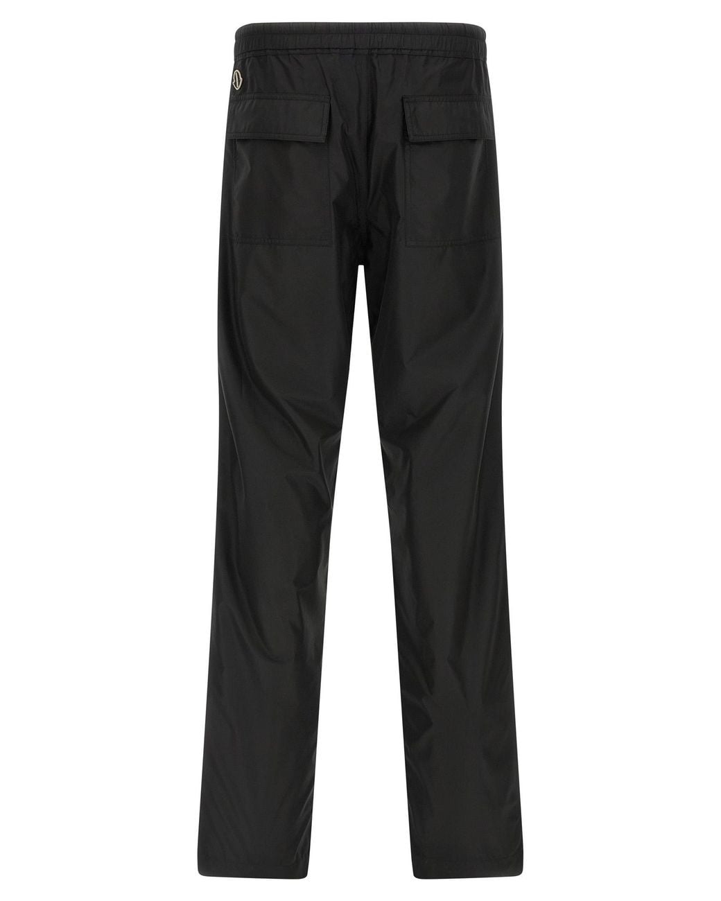 Moncler Black Moncler Rick Owens Drawstring Straight Leg Pants for men