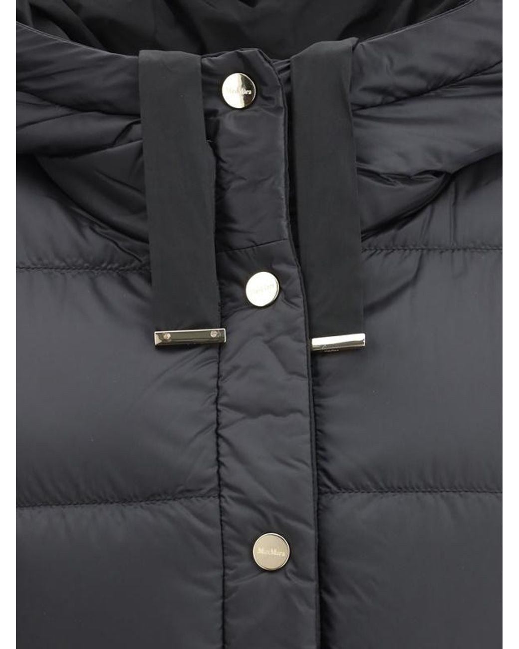 Max Mara Black The Cube Button-Up Drawstring Gilet