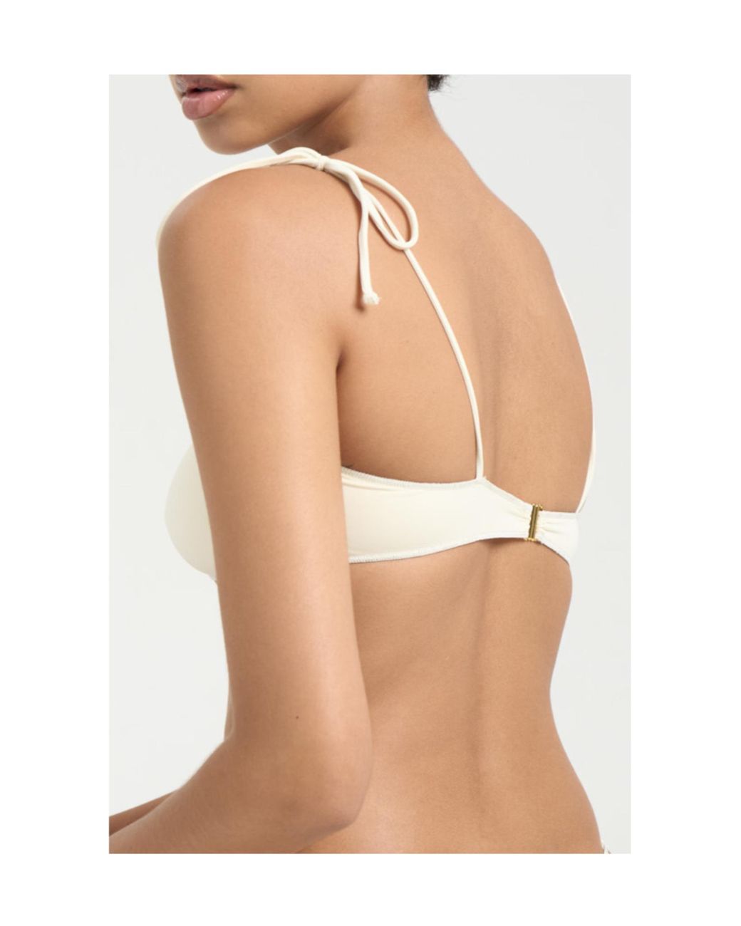 LaRevêche Natural Rose-Detail Bandeau Bikini Top