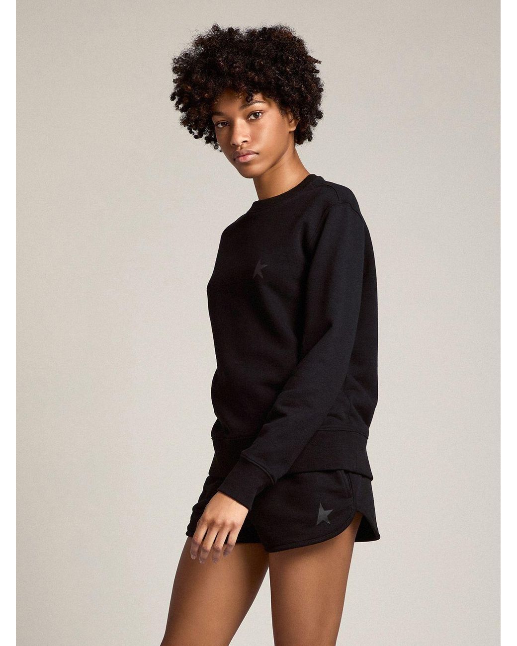 Golden Goose Deluxe Brand Black Star Embroidered Shorts