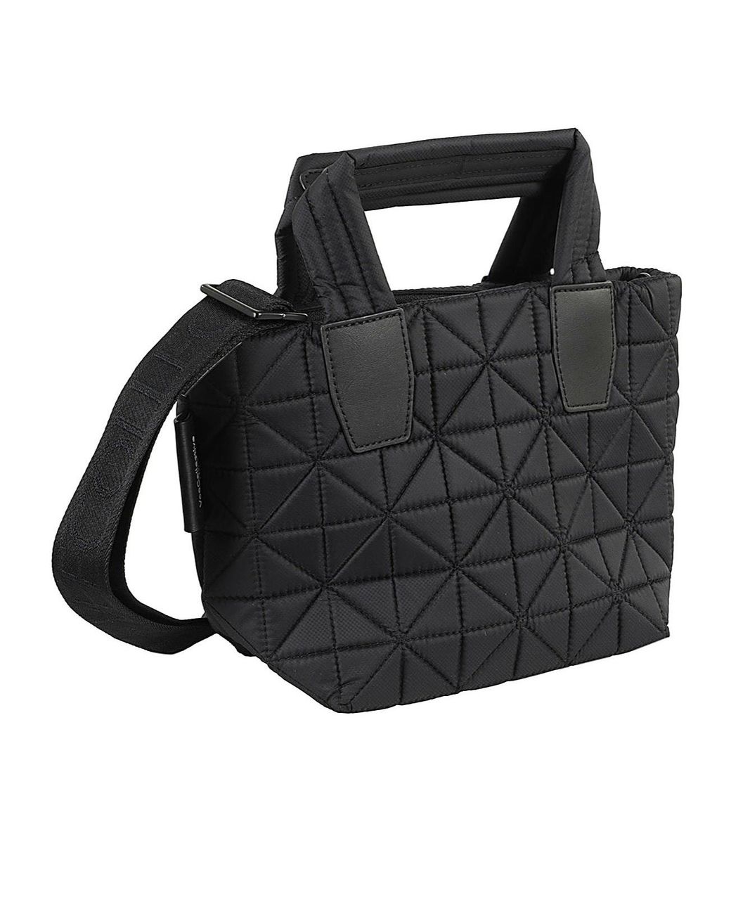 VEE COLLECTIVE Black Panelled-Design Tote Bag