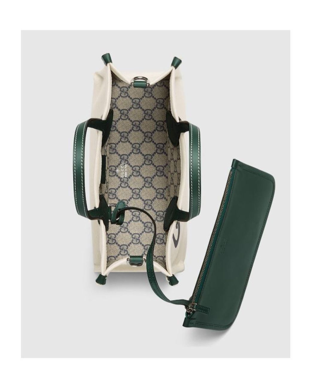 Gucci Natural Logo Printed Small Tote Bag