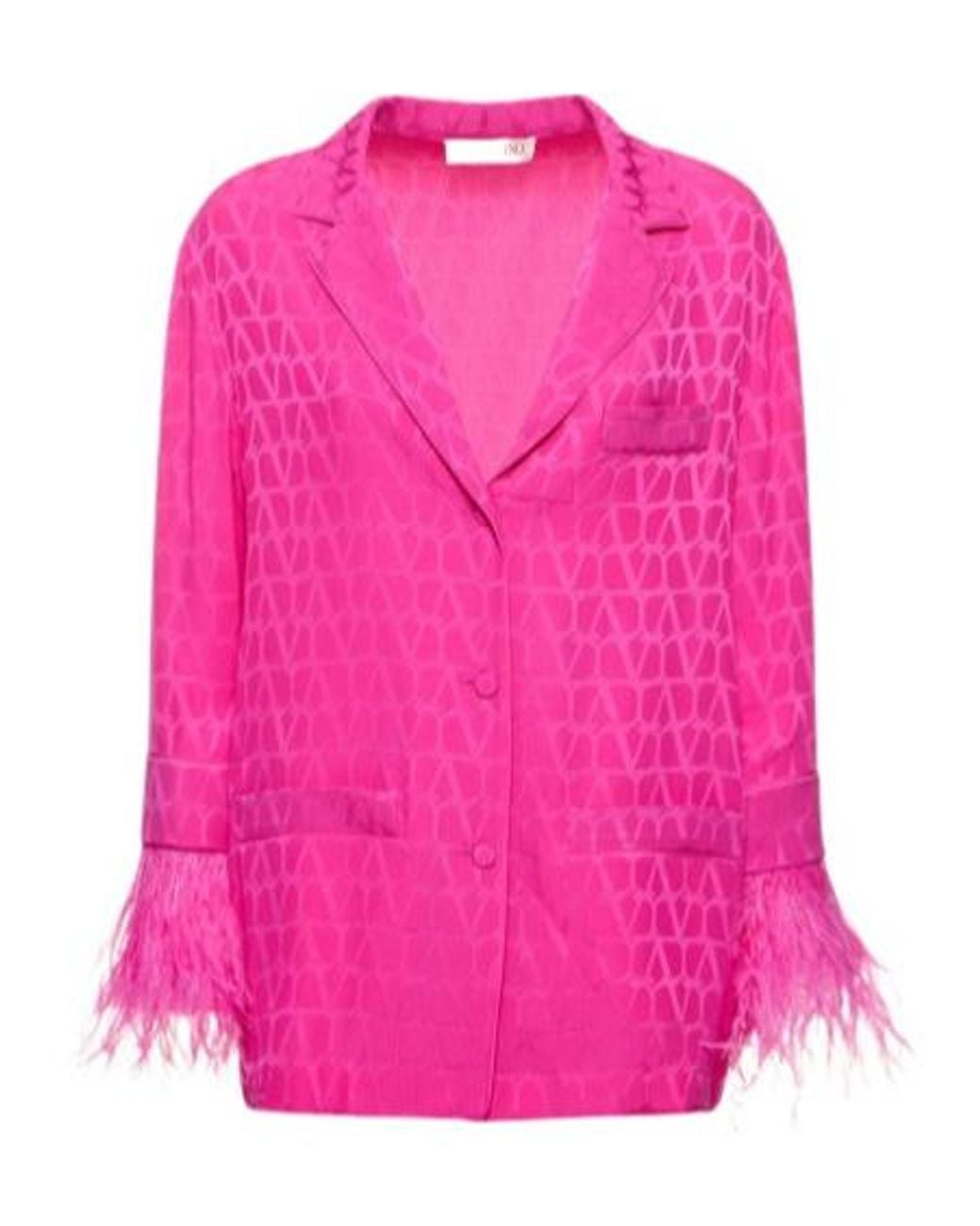 Valentino Pink Feather Logo Shirt
