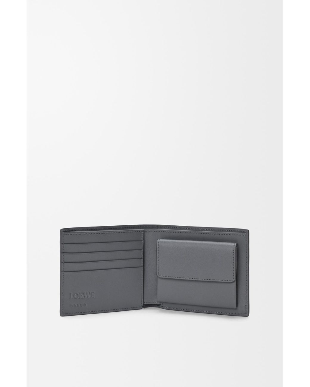Loewe Gray Puzzle-Style Bi-Fold Coin Purse for men