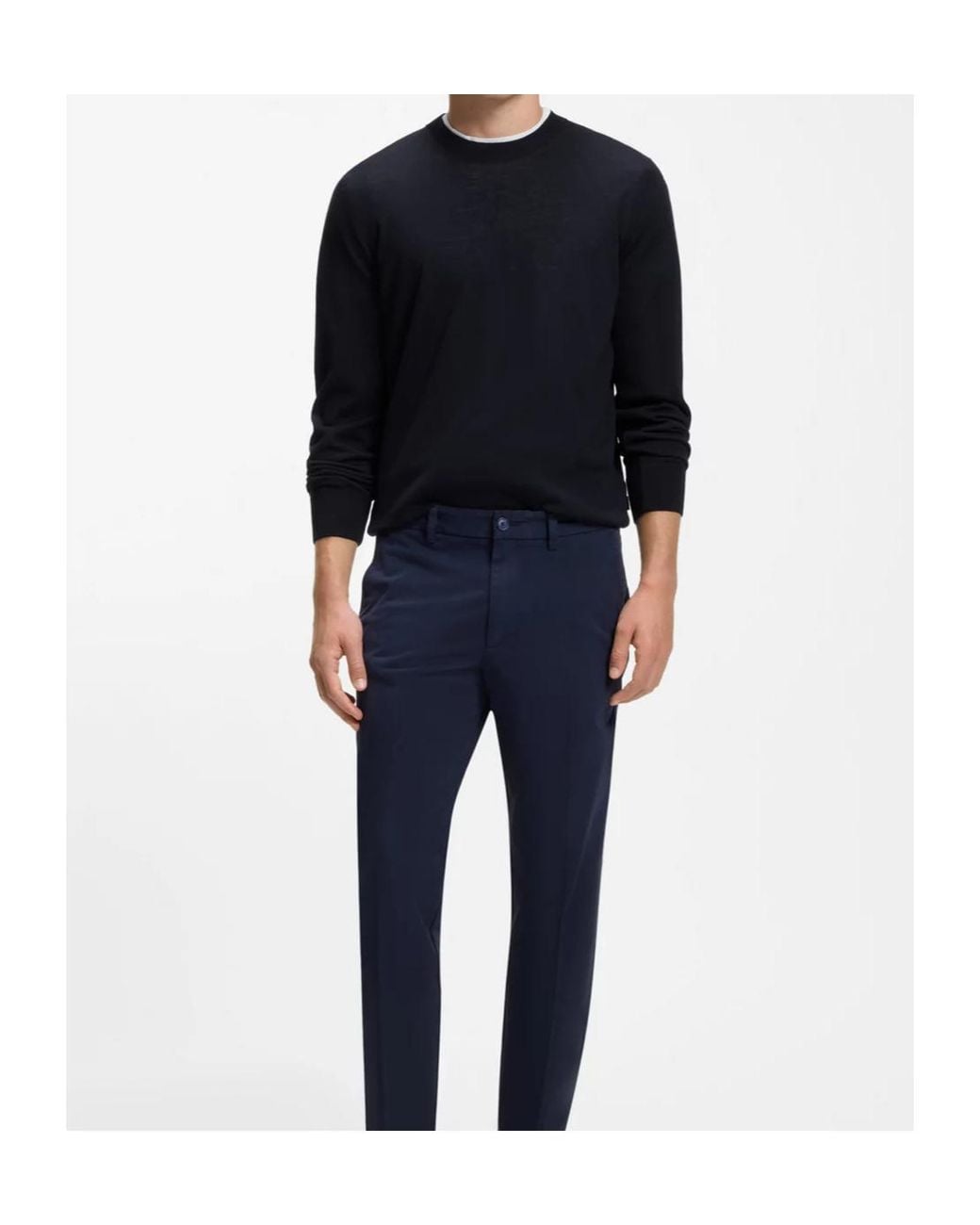 Boss Blue Boss Long-Sleeved Crewneck Jumper for men