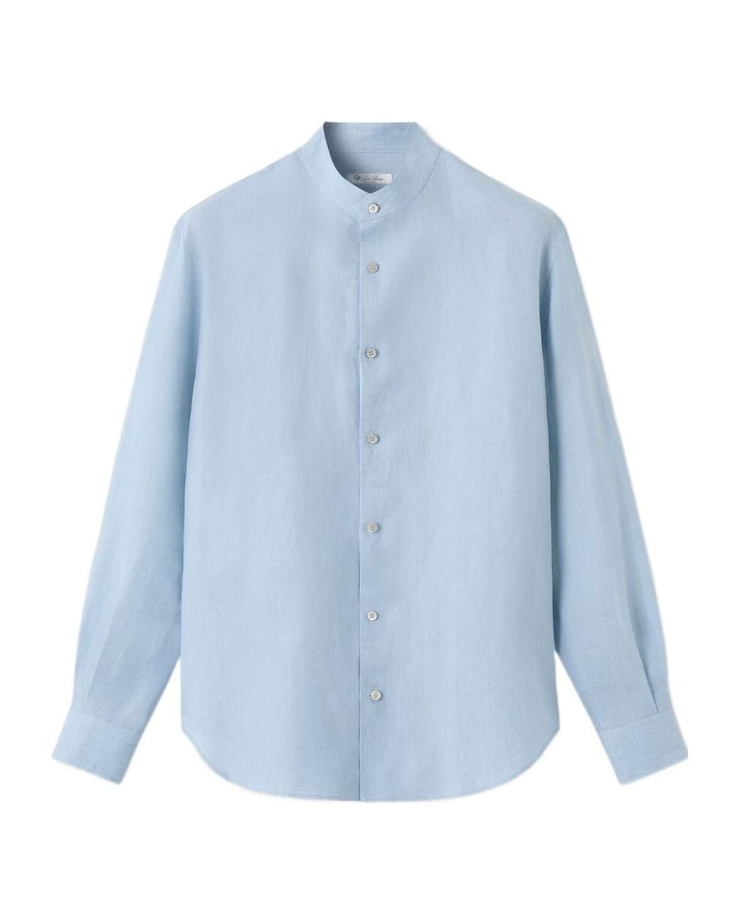 Loro Piana Blue Long Sleeve Shirt for men