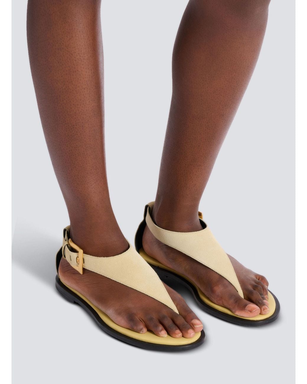 Balmain Multicolor Anthem Flat Toe-Post Sandals
