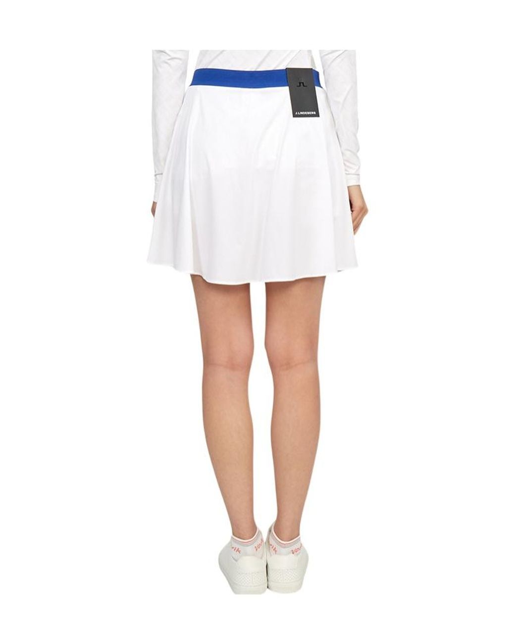 J.Lindeberg White Pleated Midi Skirt