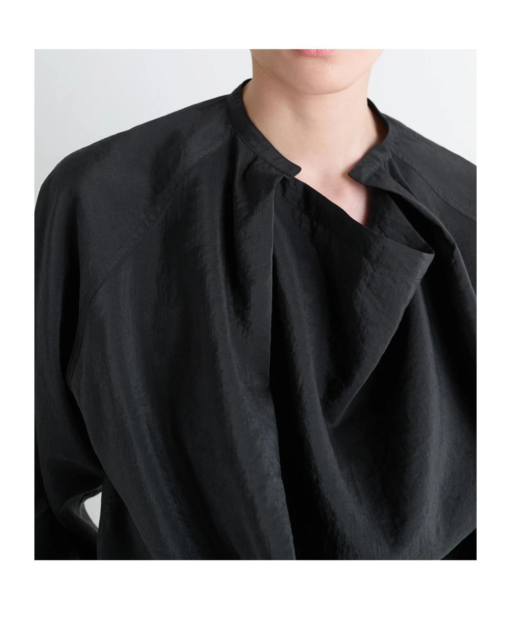 Lemaire Black Long-Sleeved Twisted Top
