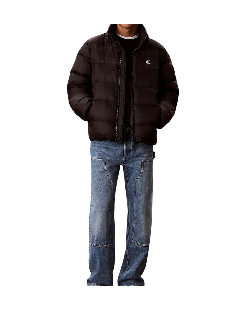 Calvin Klein Black Relaxed Nylon Puffer Jacket for men