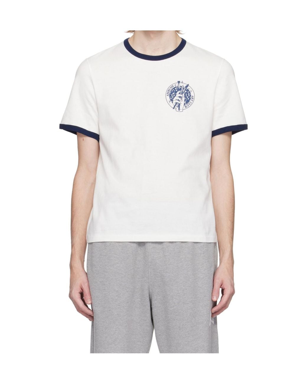 Ambush White Art Club Graphic-Print T-Shirt for men