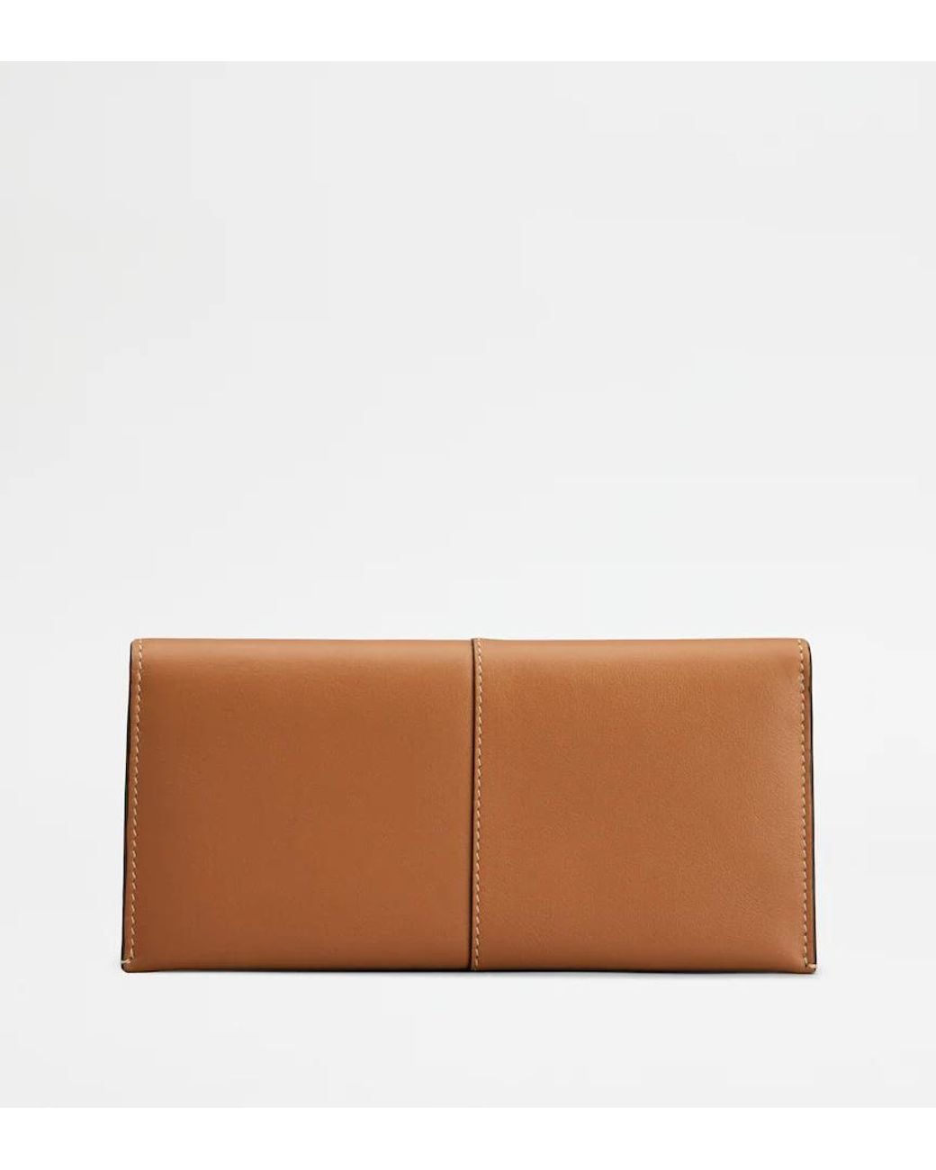 Tod's Brown Vertical Leather Wallet for men