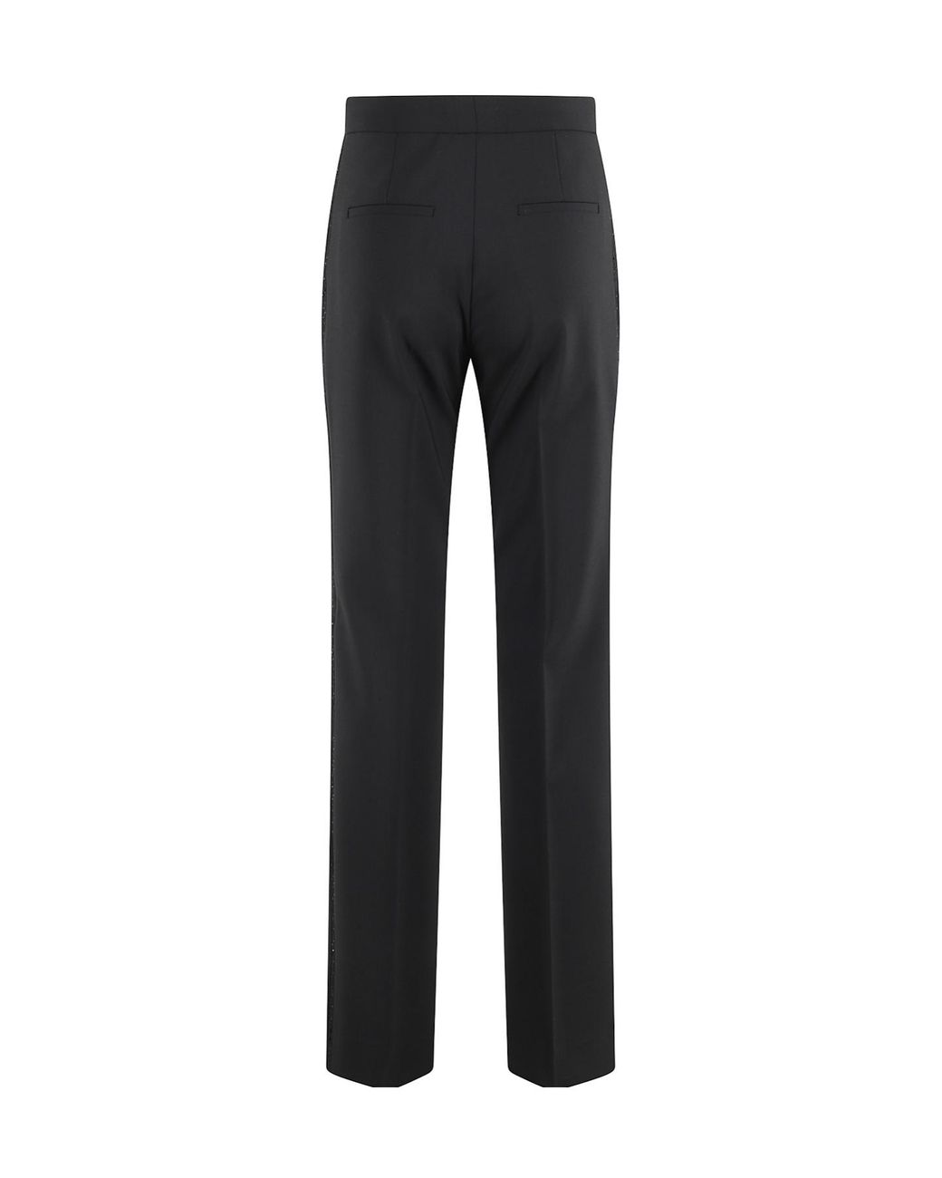 Antonelli Black Pressed-Crease Trousers