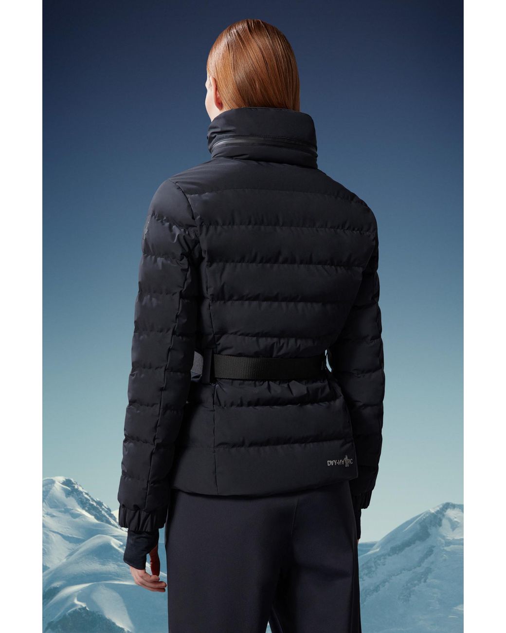 Moncler Black Grenoble Logo Printed Long-Sleeved Jacket