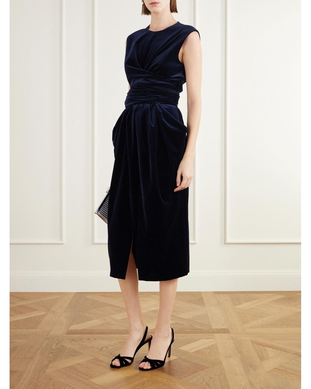 Altuzarra Blue Velvet Midi Dress