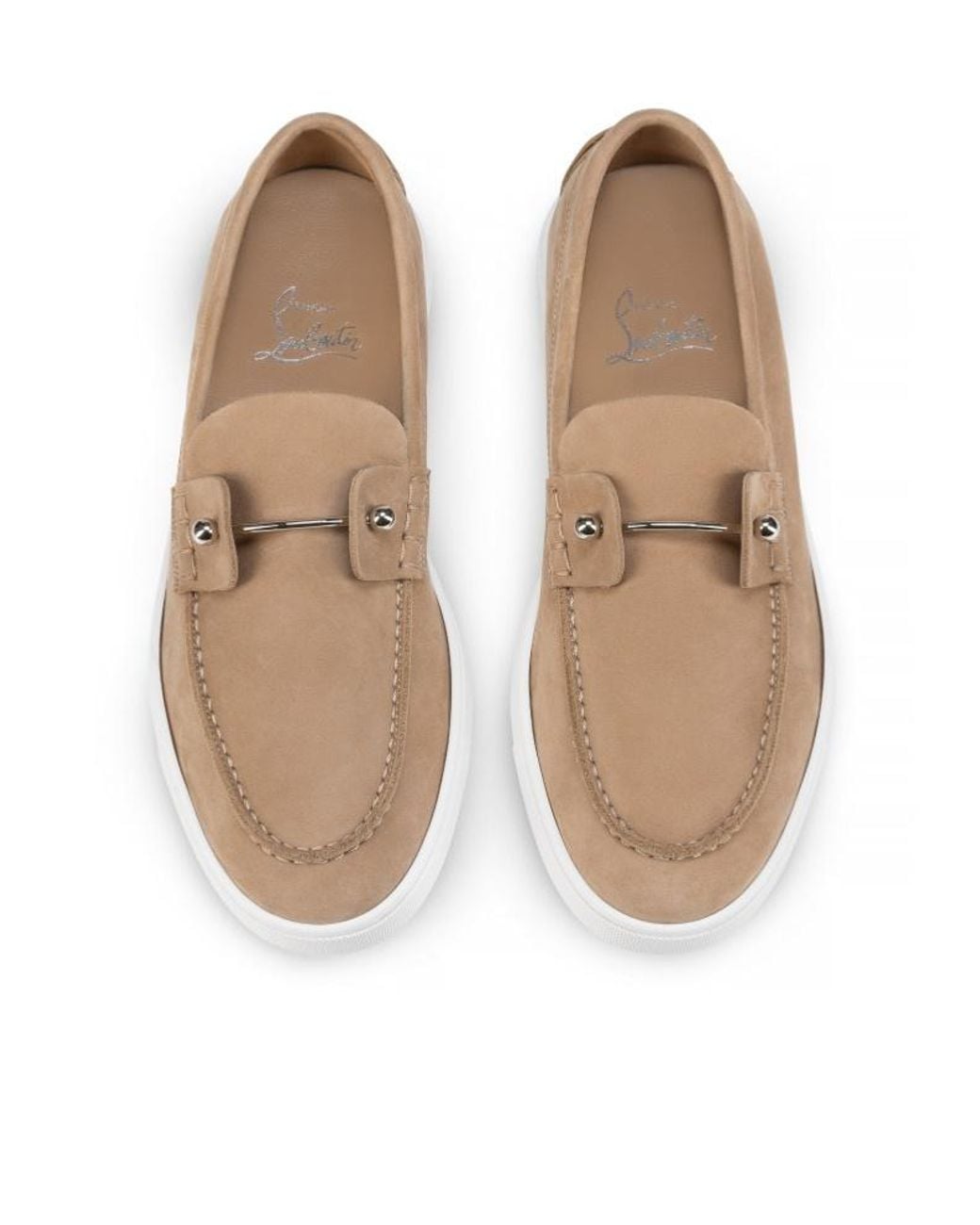 Christian Louboutin Brown Chambeliboat Slip-On Boat Shoes