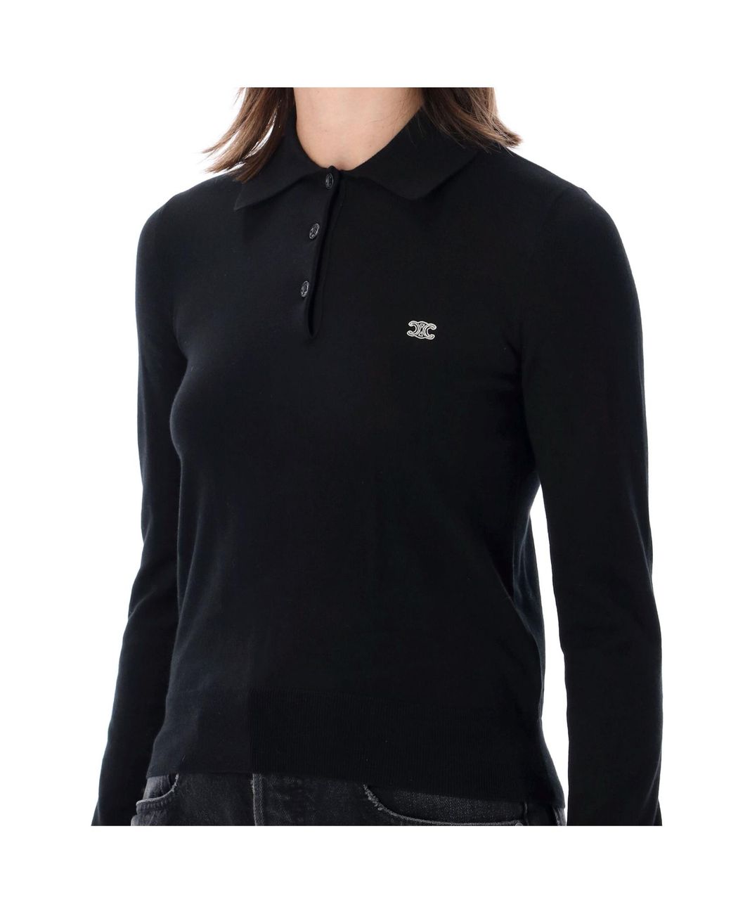 Céline Blue Polo Sweater