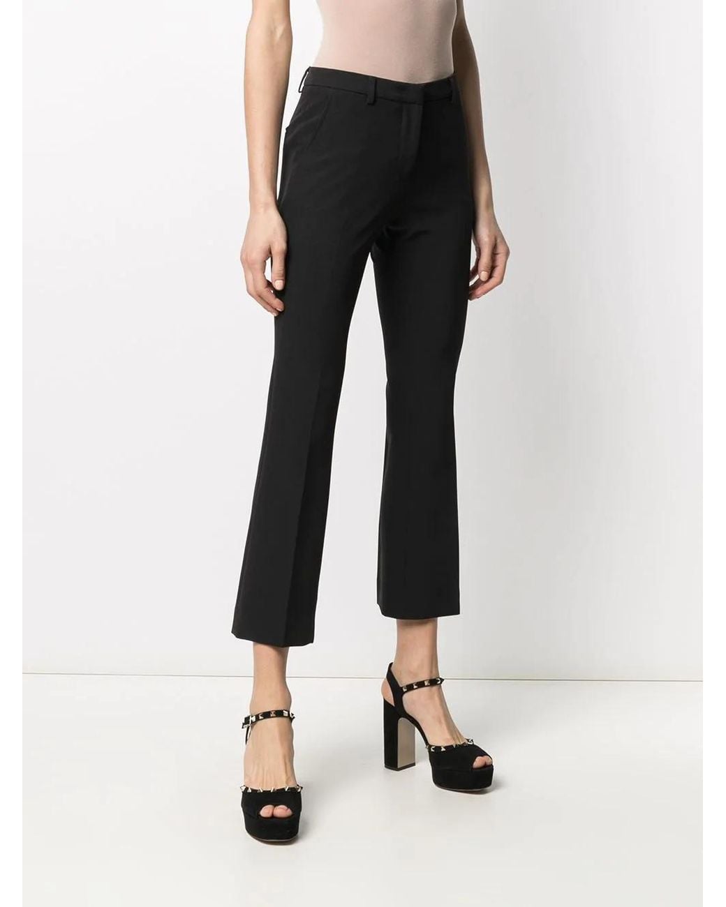 PT01 Blue Pt Torino Mid-Rise Flared Trousers