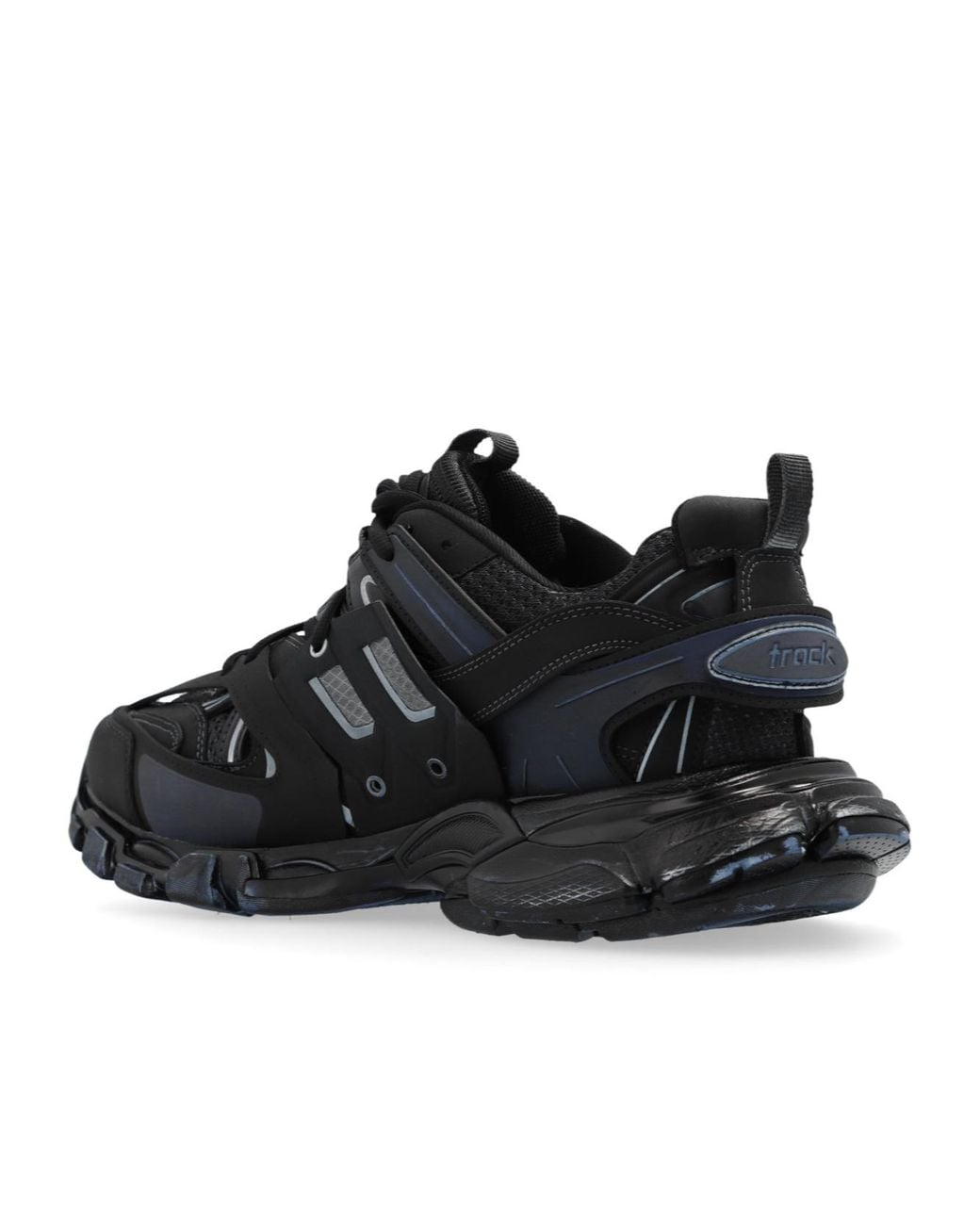 Balenciaga Black Track Panelled Lace-Up Sneakers