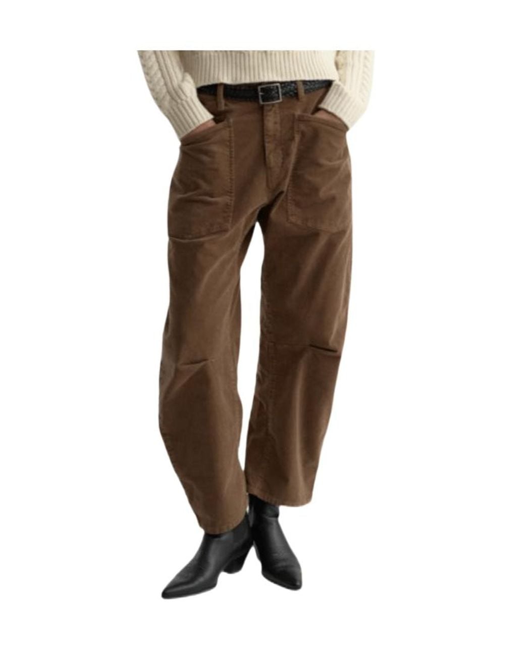 Nili Lotan Natural Wide-Leg Casual Trousers