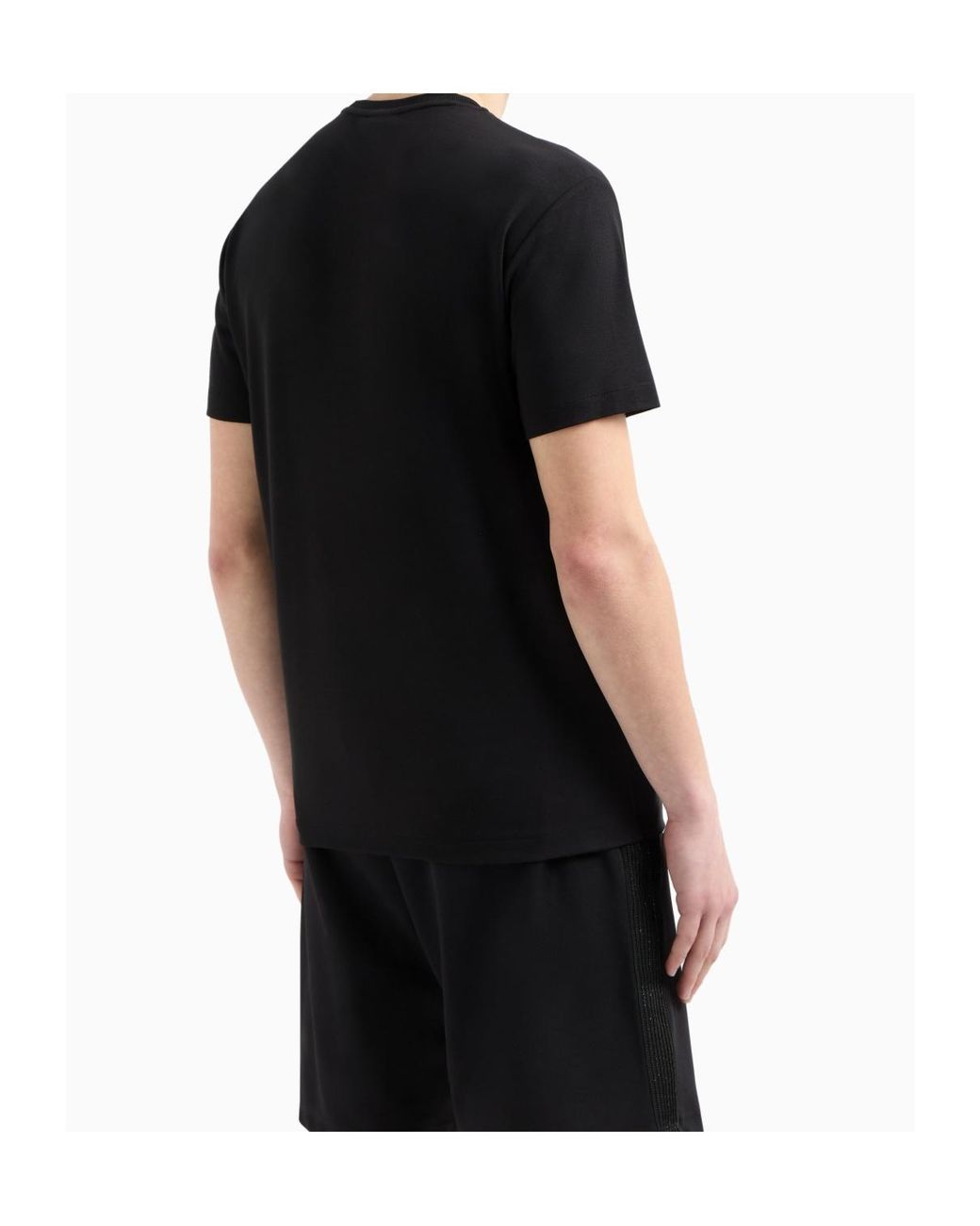 EA7 Black Short-Sleeved T-Shirt for men