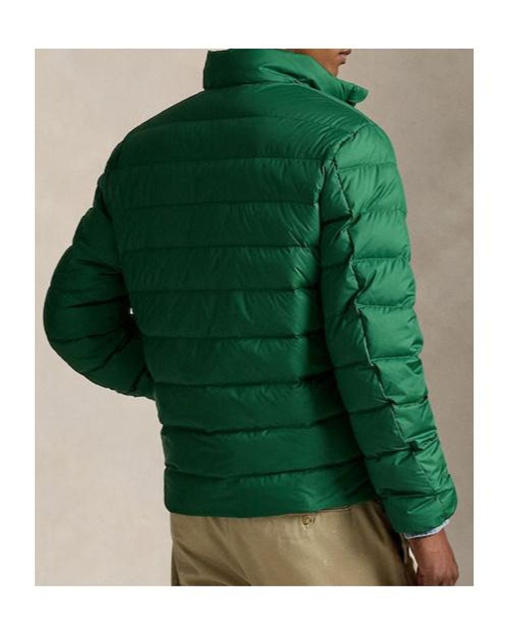 Polo Ralph Lauren Green Logo Embroidered Zip-Up Jacket for men