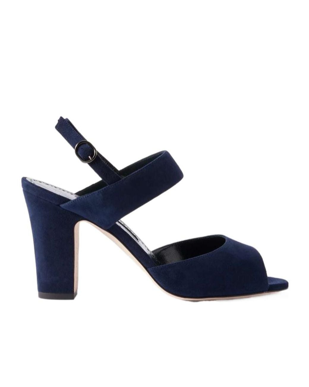 Manolo Blahnik Blue Slingback High Heel Sandals