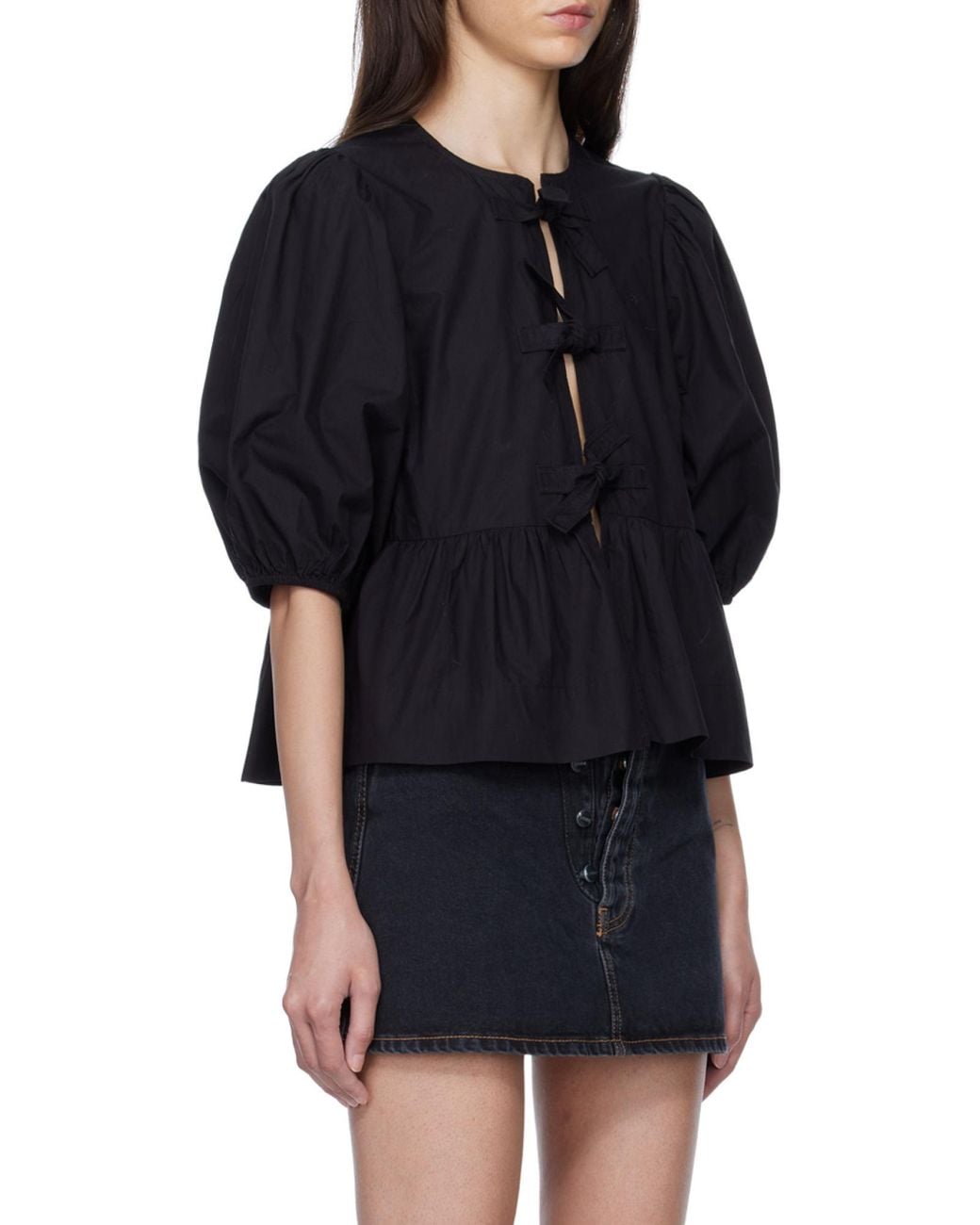 Ganni Blue Poplin Shirt
