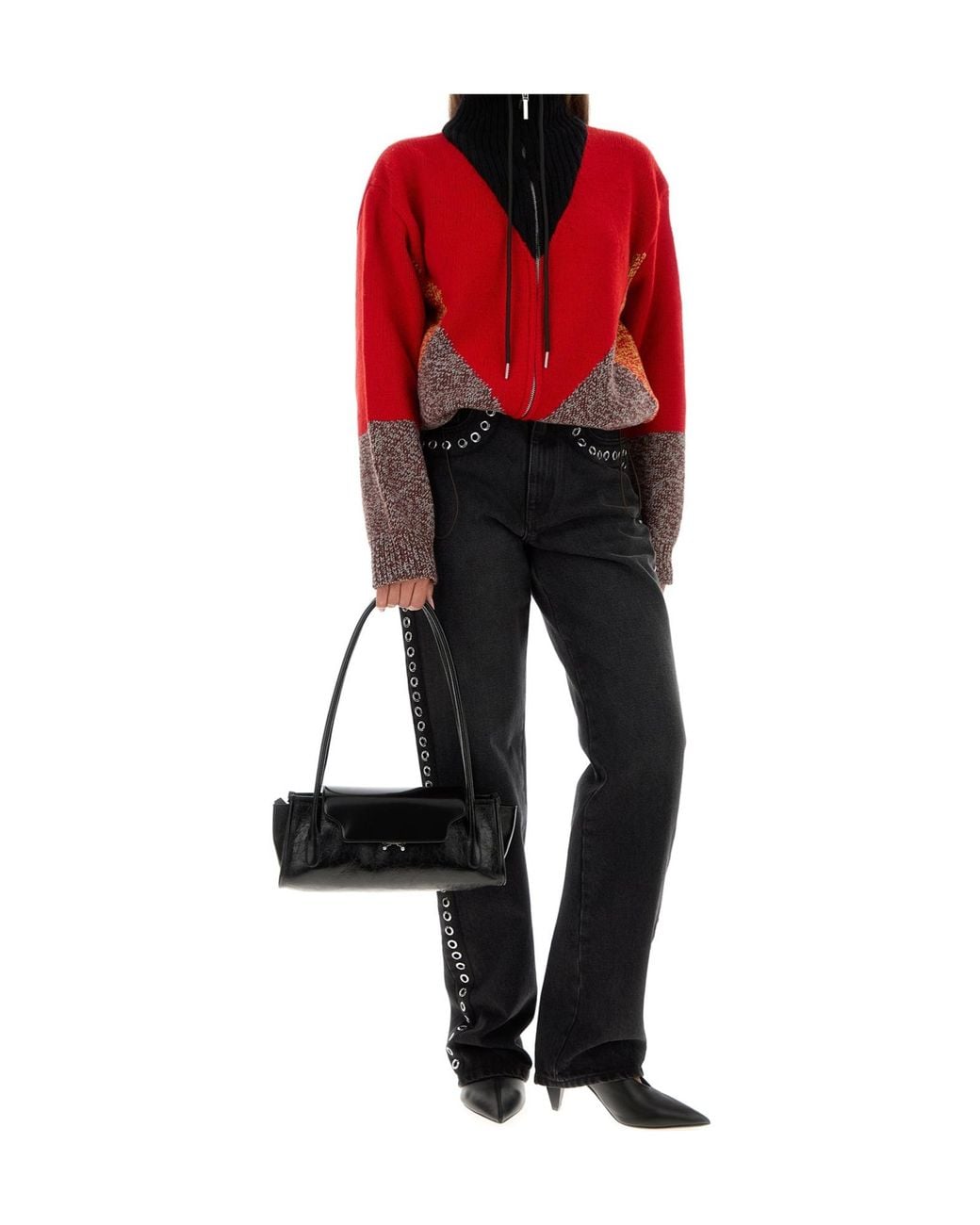 Marni Black Eyelet Jeans