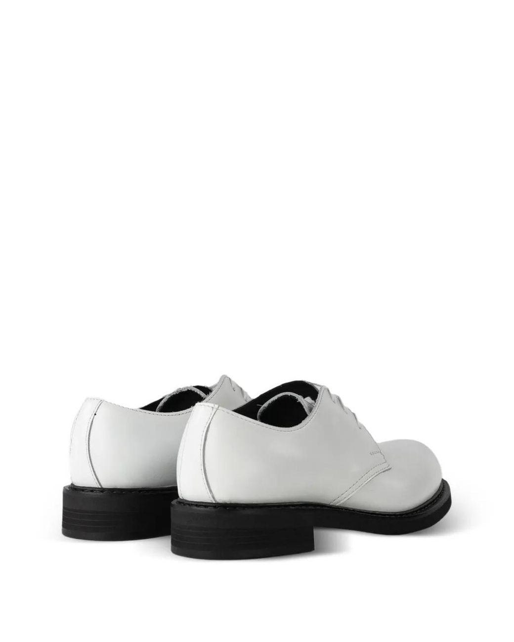 Comme des Garçons White Lace-Up Leather Derby Shoes