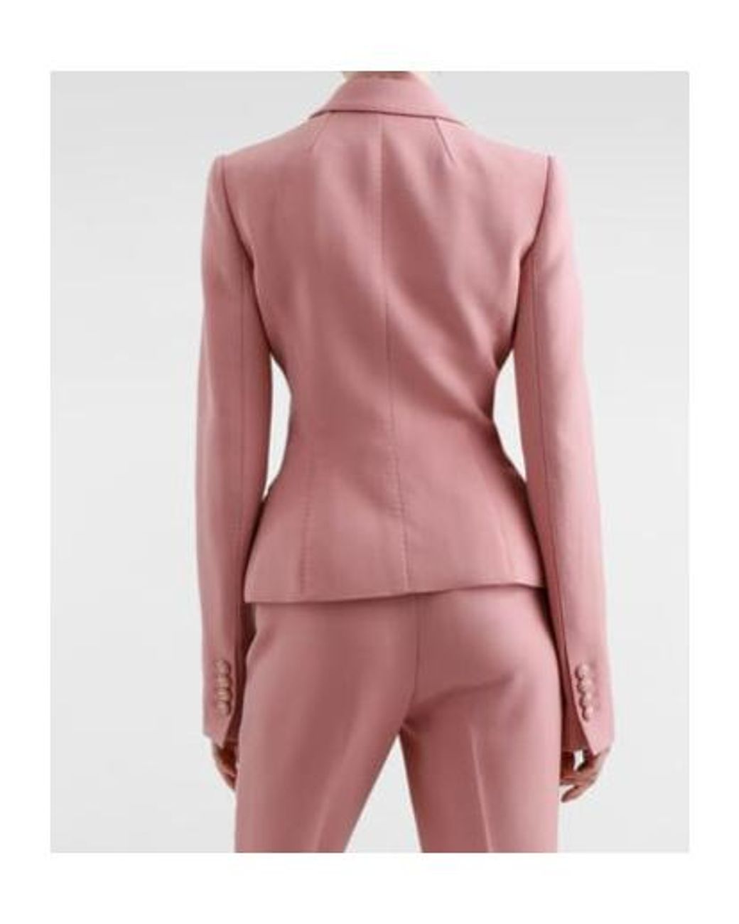 Dolce & Gabbana Pink Single-Breasted Crepe Jacket