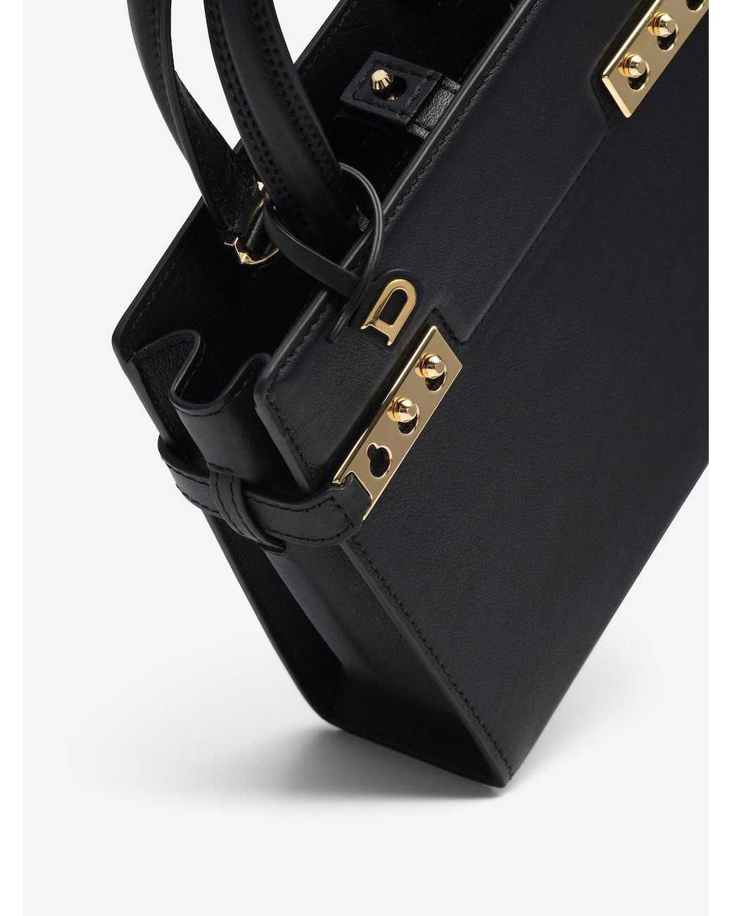 Delvaux Black Adjustable Shoulder Strap Cross-Body Bag