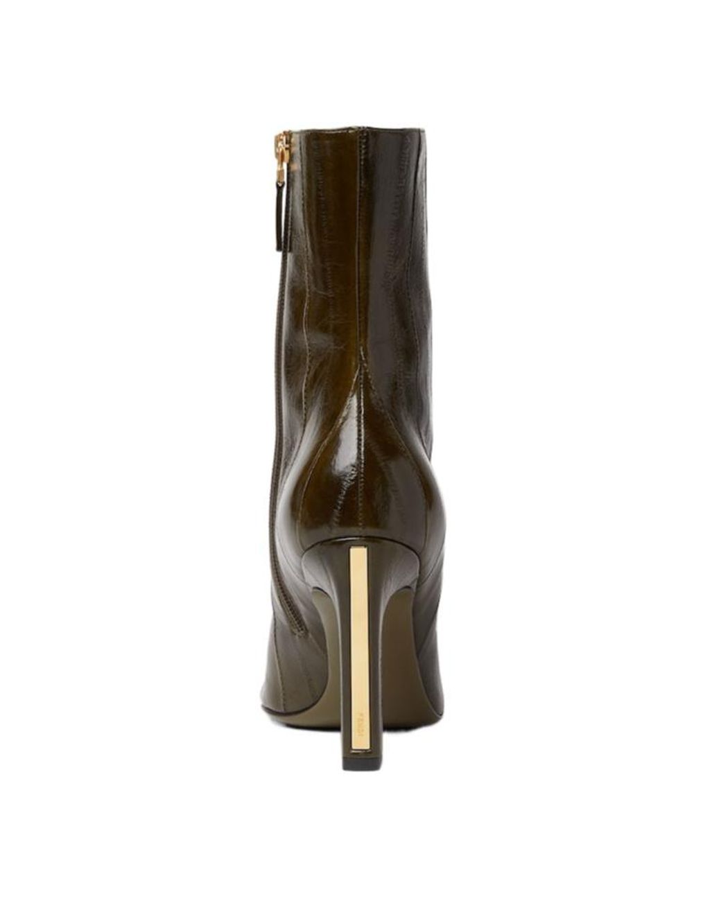 Fendi Brown Arco' Heeled Ankle Boots